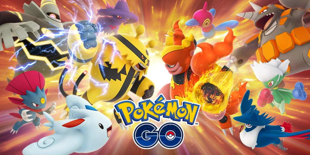 The official artwork for Pokémon battles in Pokémon GO
